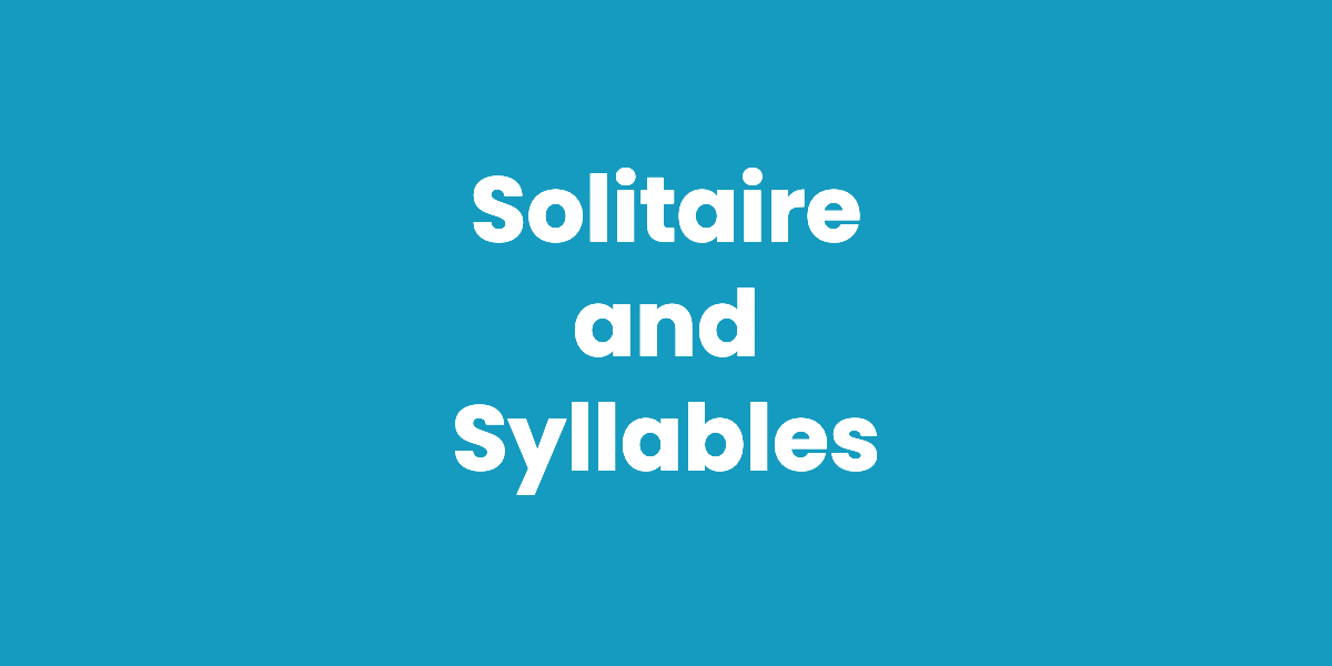 Solitaire And Syllables