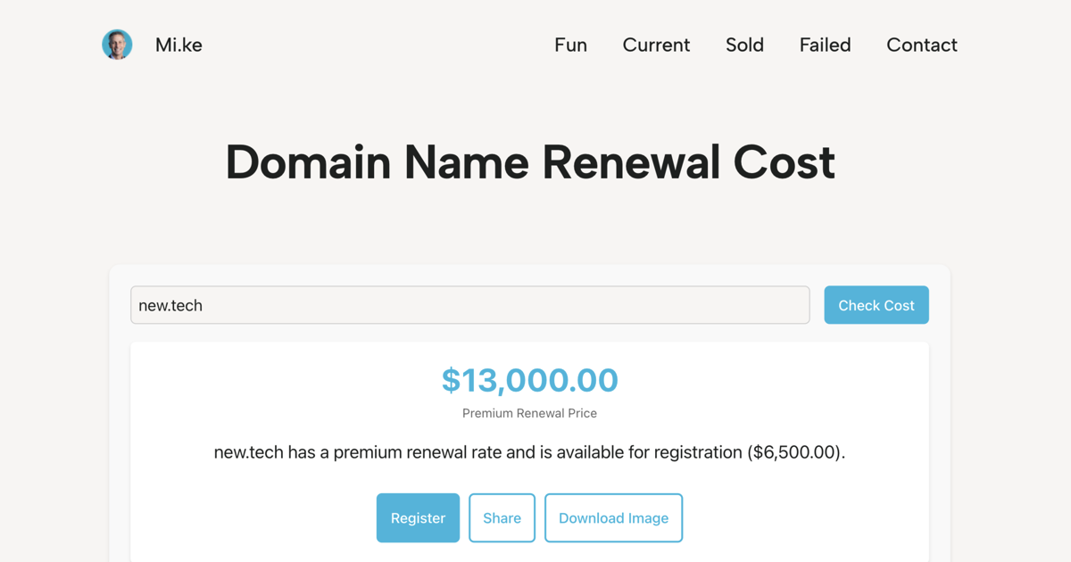 CO DOMAIN RENEWAL COST visual data 7